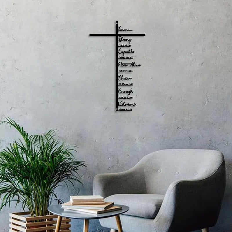 Christianartworkshop Wanddekoration aus Metall mit Bibelvers-Kreuz: Tägliche Glaubenserinnerung - image 8