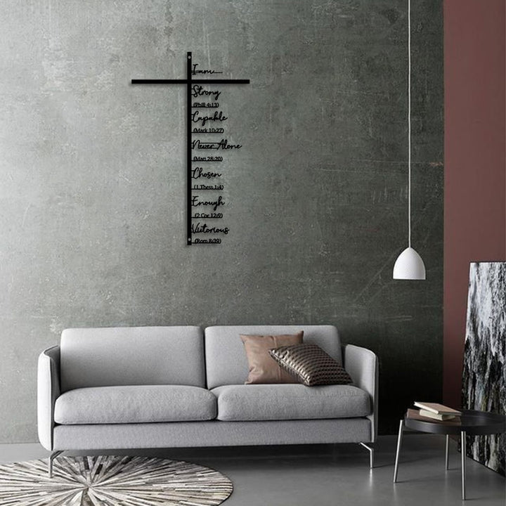 Christianartworkshop Wanddekoration aus Metall mit Bibelvers-Kreuz: Tägliche Glaubenserinnerung - image 10