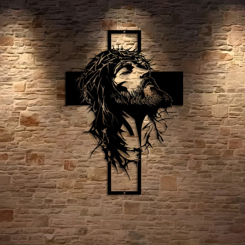 Christianartworkshop Dornenkrone Jesuskreuz Wanddeko aus Metall: Ausdruck tiefen Glaubens  - image 9