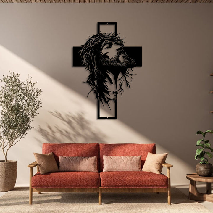 Christianartworkshop Dornenkrone Jesuskreuz Wanddeko aus Metall: Ausdruck tiefen Glaubens  - image 6