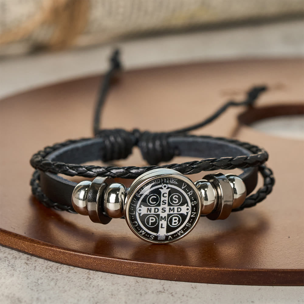 Christianartworkshop Mehrfarbiges, verstellbares St.-Benedikt-Armband: Ein Symbol gegen Negativität und Angst - F - image 7