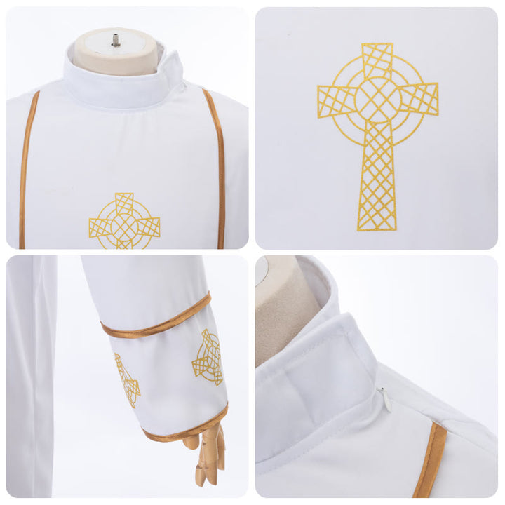 Christianartworkshop Mehrstil-Kasack, weiß: Ideal für Gottesdienste und Rituale - image 8