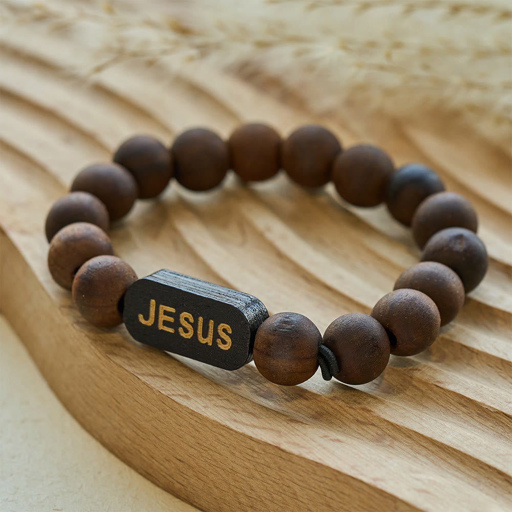 Christianartworkshop Jesus Holzarmband Schmuckgeschenke - image 3
