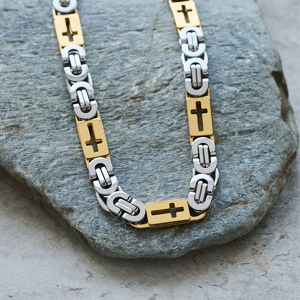 Christianartworkshop Dreifarbiges Kreuz – Halskette und Armband mit integrierter Kette: Ausdrucksstarkes Glaubensbekenntnis - image 3
