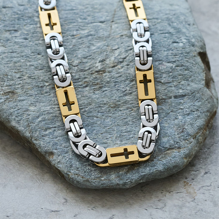 Christianartworkshop Dreifarbiges Kreuz – Halskette und Armband mit integrierter Kette: Ausdrucksstarkes Glaubensbekenntnis - image 3