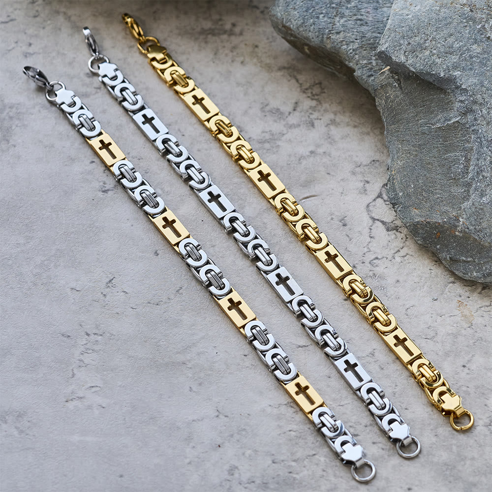 Christianartworkshop Dreifarbiges Kreuz – Halskette und Armband mit integrierter Kette: Ausdrucksstarkes Glaubensbekenntnis - image 12