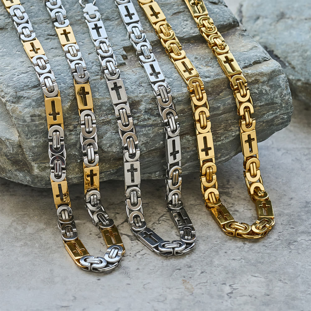 Christianartworkshop Dreifarbiges Kreuz – Halskette und Armband mit integrierter Kette: Ausdrucksstarkes Glaubensbekenntnis - image 0
