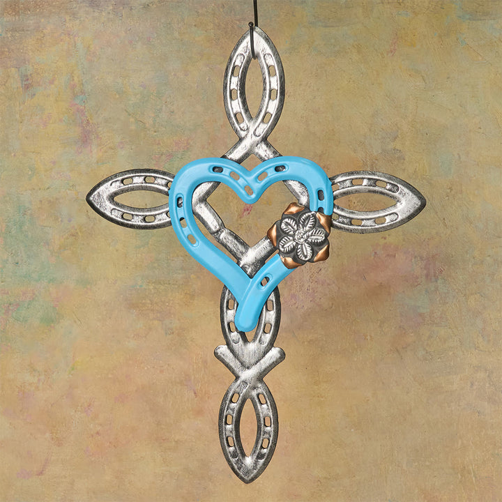 Christianartworkshop Hufeisenkreuz mit Herz als Wanddekoration: Liebe & Glaube für spirituelle Räume - image 6