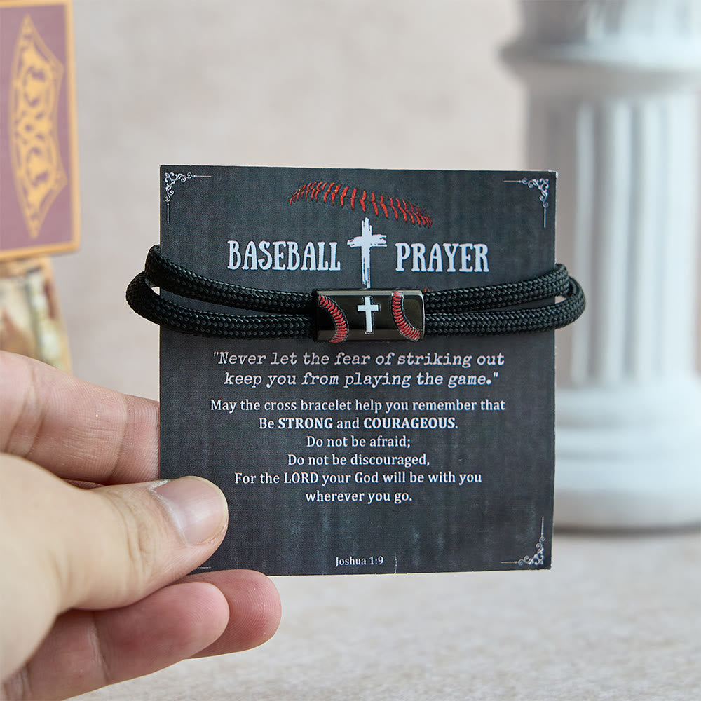 Christianartworkshop Kreuz-Paracord-Armband Basketball Fußball Baseball: Begleiter für Glaube und Sport - Baseball - image 6