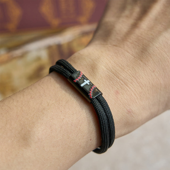 Christianartworkshop Kreuz-Paracord-Armband Basketball Fußball Baseball: Begleiter für Glaube und Sport - image 8