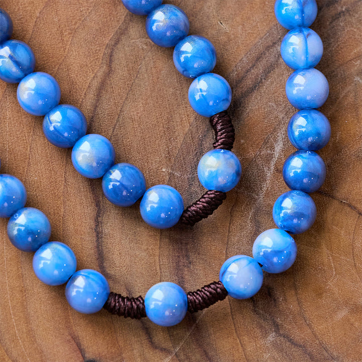 Handgewebter Rosenkranz mit blauem Kruzifix - image 7