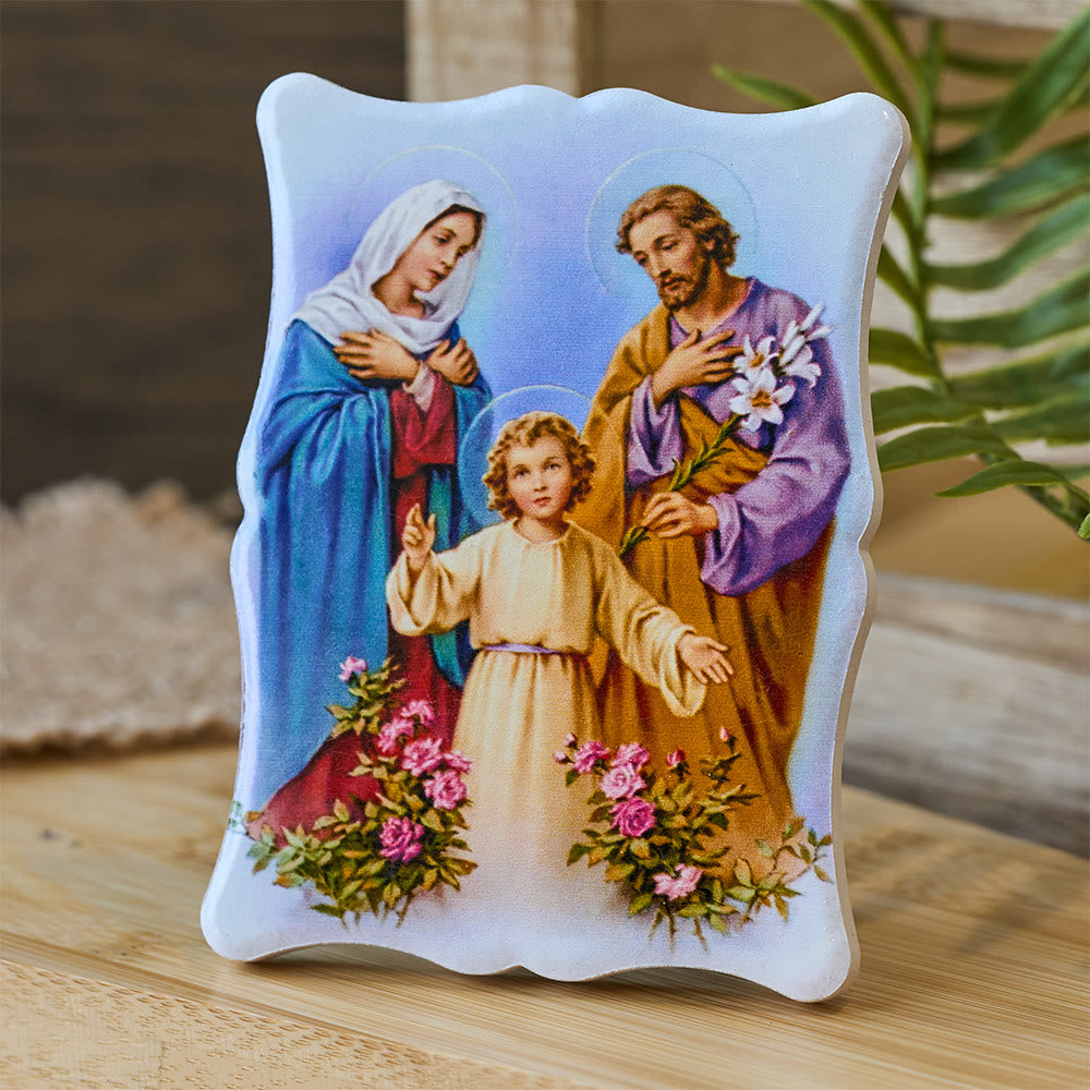 Christianartworkshop Lebendige Keramikfigur der Heiligen Familie: Ein Symbol familiärer Liebe und Gnade - Heilige Familie - image 0