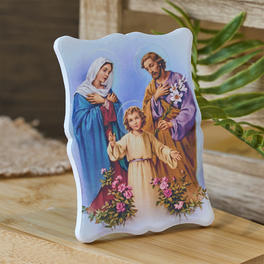 Christianartworkshop Lebendige Keramikfigur der Heiligen Familie: Ein Symbol familiärer Liebe und Gnade - image 3