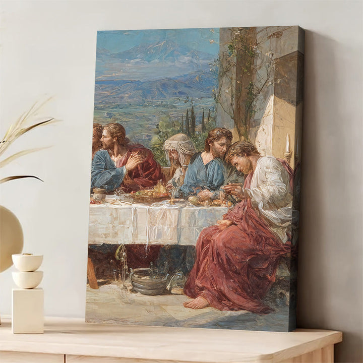 Christianartworkshop Heiliges Festmahl mit Jesus im stillen Tal – Leinwandbild-Set: Sanfter Begleiter der Gnade - image 7