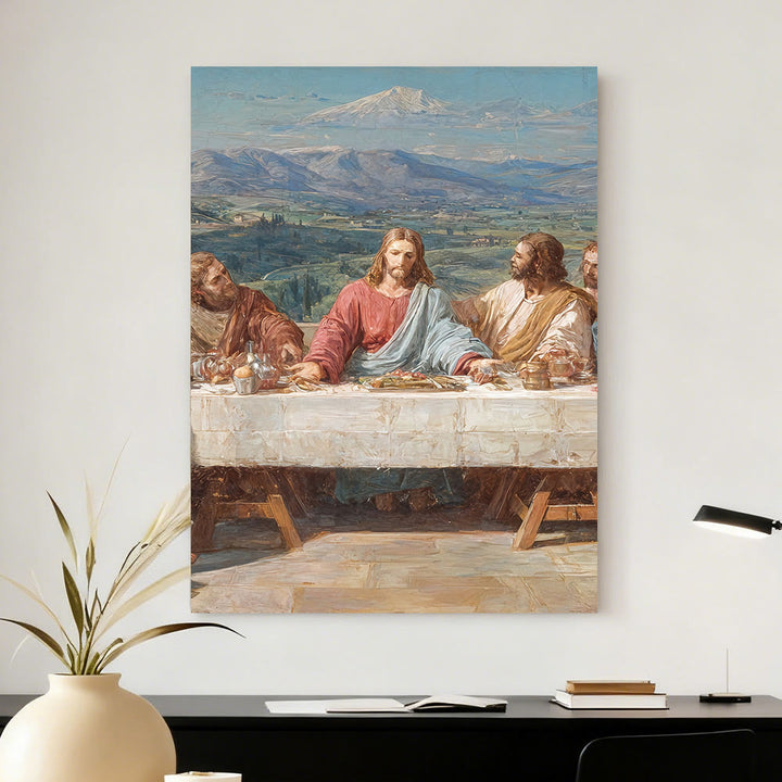 Christianartworkshop Heiliges Festmahl mit Jesus im stillen Tal – Leinwandbild-Set: Sanfter Begleiter der Gnade - image 5