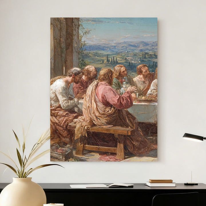 Christianartworkshop Heiliges Festmahl mit Jesus im stillen Tal – Leinwandbild-Set: Sanfter Begleiter der Gnade - image 4