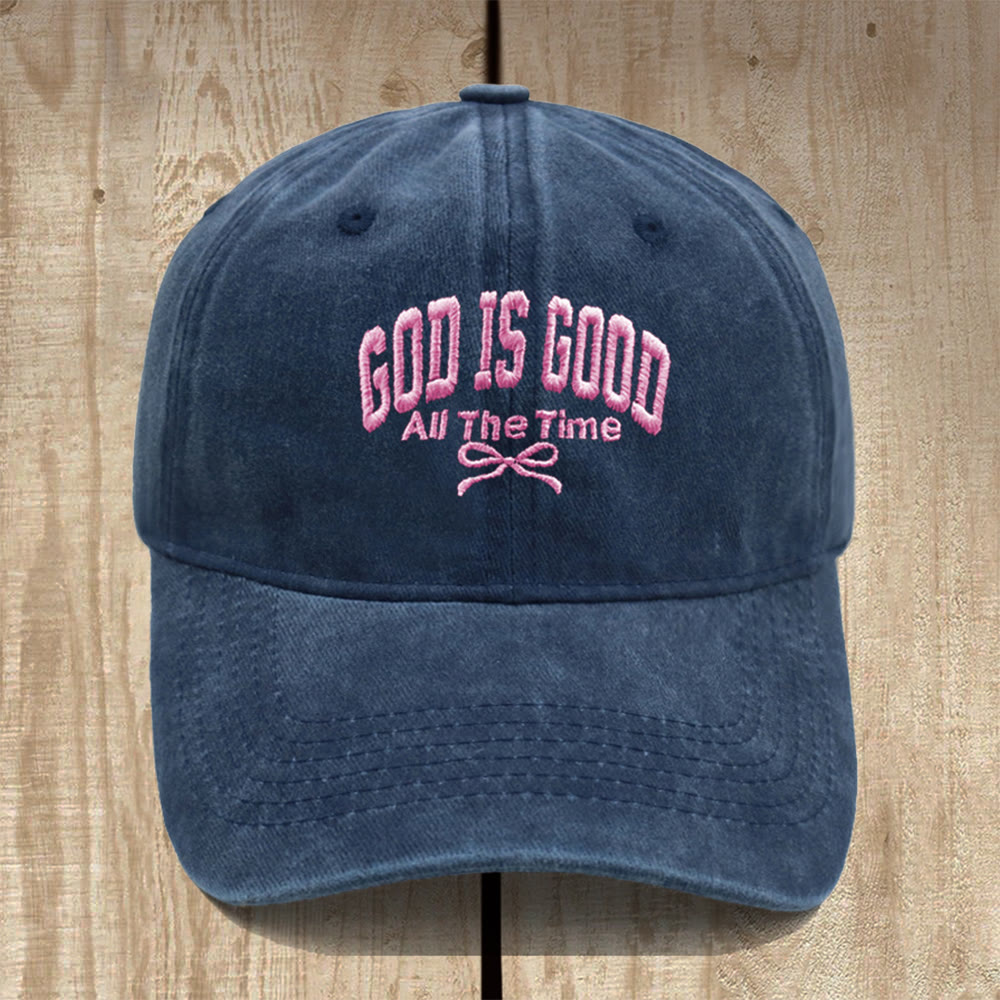 Christianartworkshop „Gott ist immer gut“ – Baseballkappe aus gewaschener Baumwolle: Trage die Wahrheit seiner Güte. - Marineblau - image 15