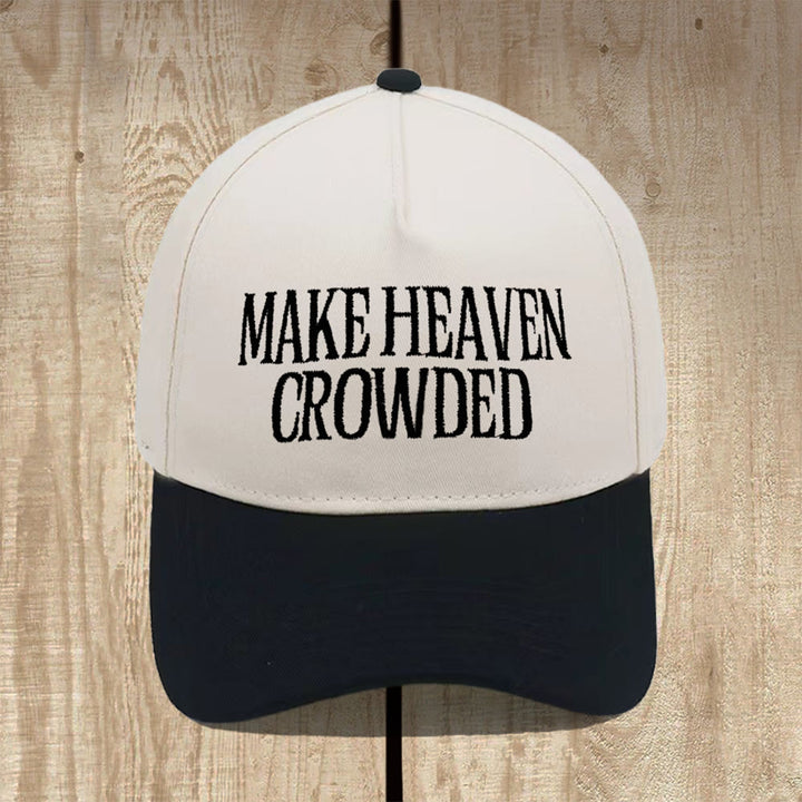Christianartworkshop „Make Heaven Crowded“-Baseballkappe mit Struktur: Trage die Mission des Evangeliums - Schwarz - image 1