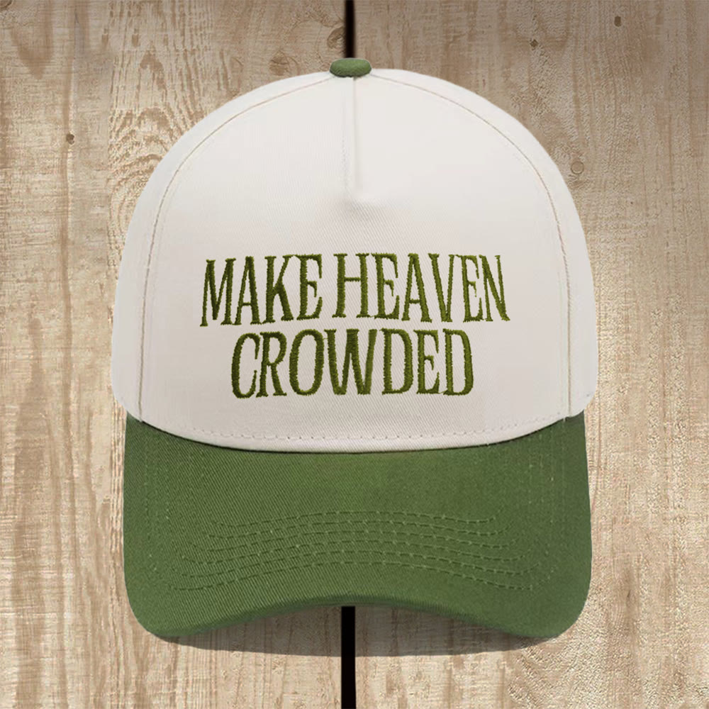 Christianartworkshop „Make Heaven Crowded“-Baseballkappe mit Struktur: Trage die Mission des Evangeliums - Armeegrün - image 12
