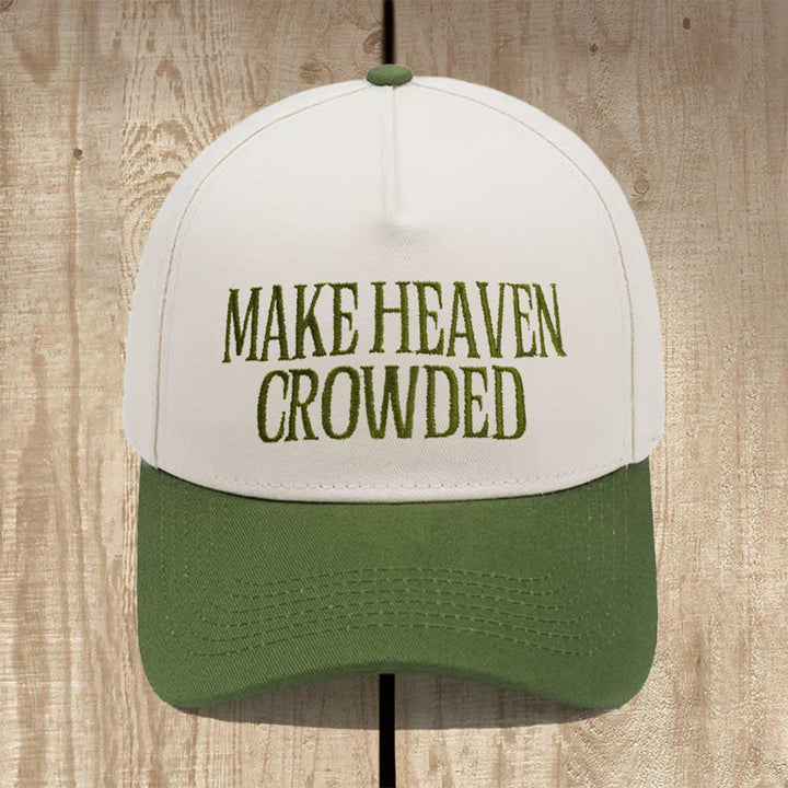 Christianartworkshop „Make Heaven Crowded“-Baseballkappe mit Struktur: Trage die Mission des Evangeliums - Armeegrün - image 12