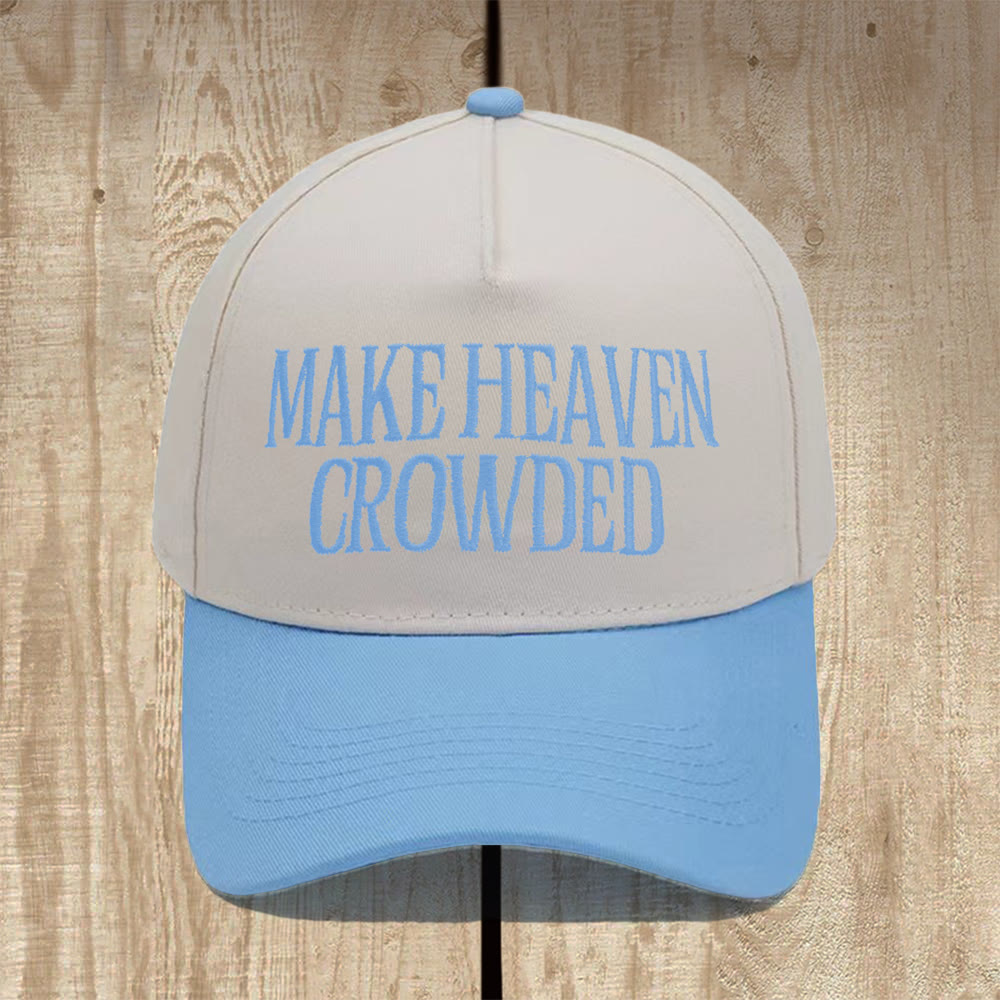 Christianartworkshop „Make Heaven Crowded“-Baseballkappe mit Struktur: Trage die Mission des Evangeliums - Himmelblau - image 13