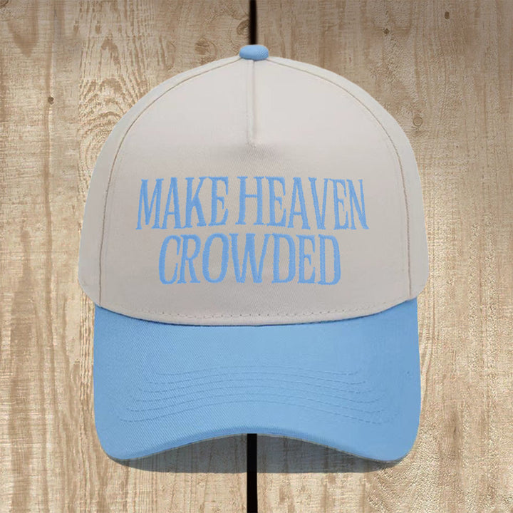 Christianartworkshop „Make Heaven Crowded“-Baseballkappe mit Struktur: Trage die Mission des Evangeliums - Himmelblau - image 13