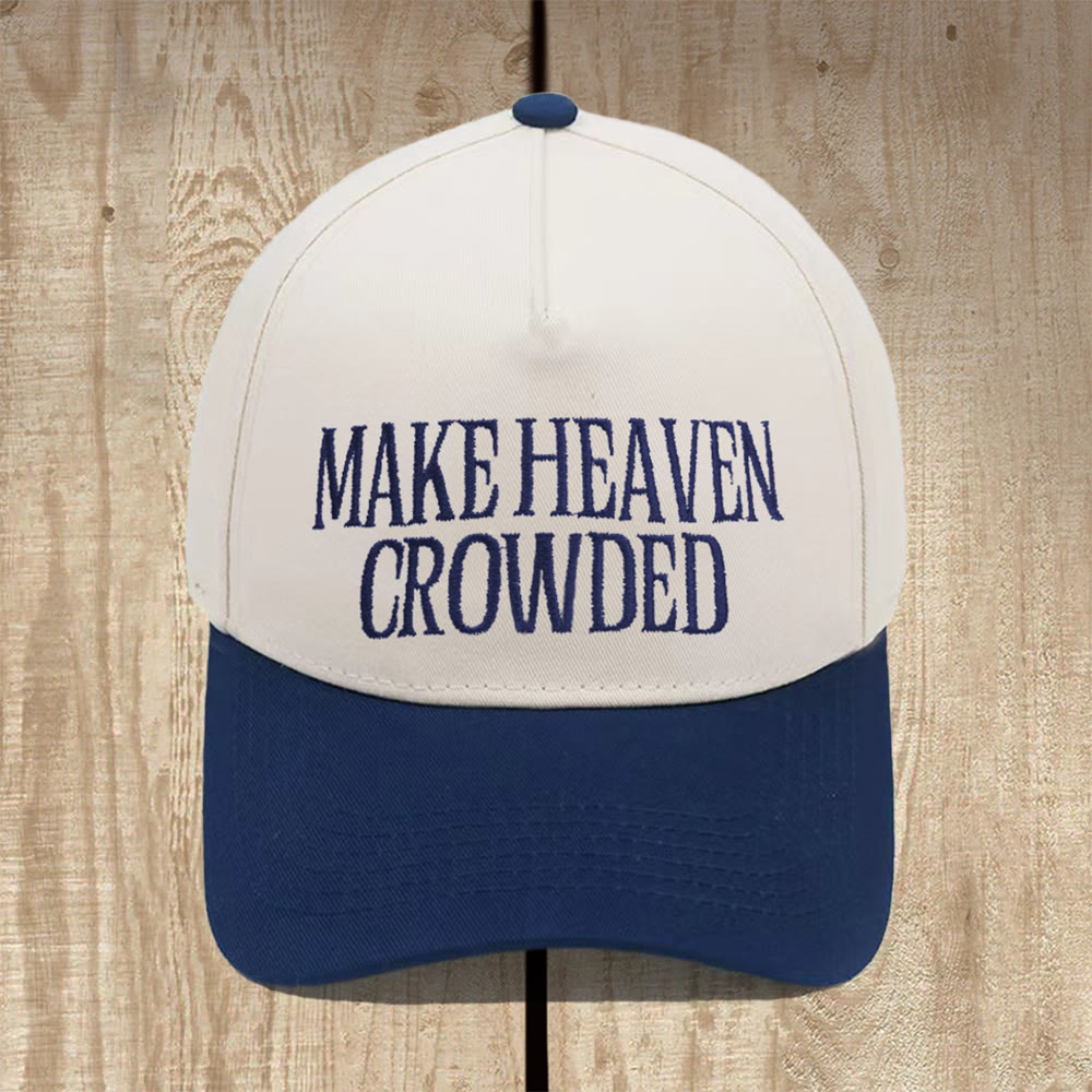 Christianartworkshop „Make Heaven Crowded“-Baseballkappe mit Struktur: Trage die Mission des Evangeliums - Marineblau - image 8