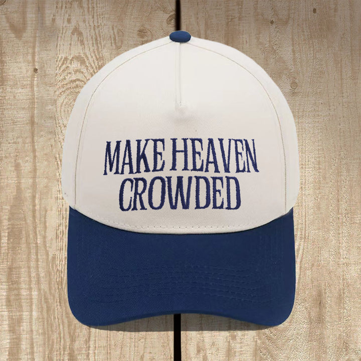 Christianartworkshop „Make Heaven Crowded“-Baseballkappe mit Struktur: Trage die Mission des Evangeliums - Marineblau - image 8
