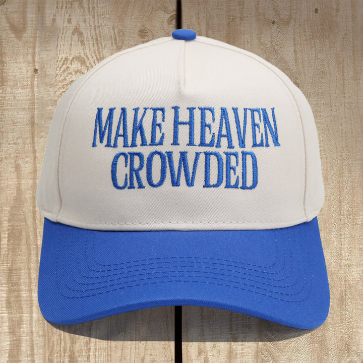 Christianartworkshop „Make Heaven Crowded“-Baseballkappe mit Struktur: Trage die Mission des Evangeliums - Königsblau - image 7