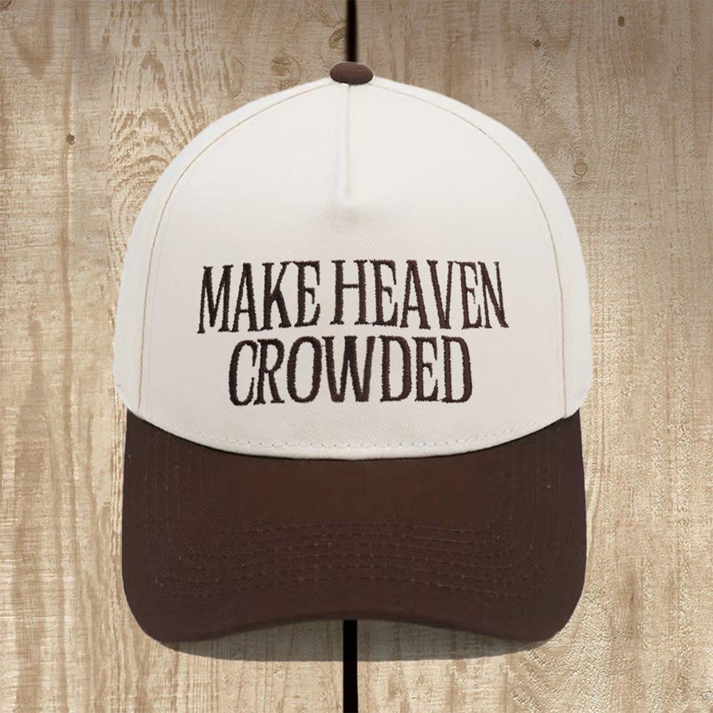 Christianartworkshop „Make Heaven Crowded“-Baseballkappe mit Struktur: Trage die Mission des Evangeliums - Kaffee - image 10