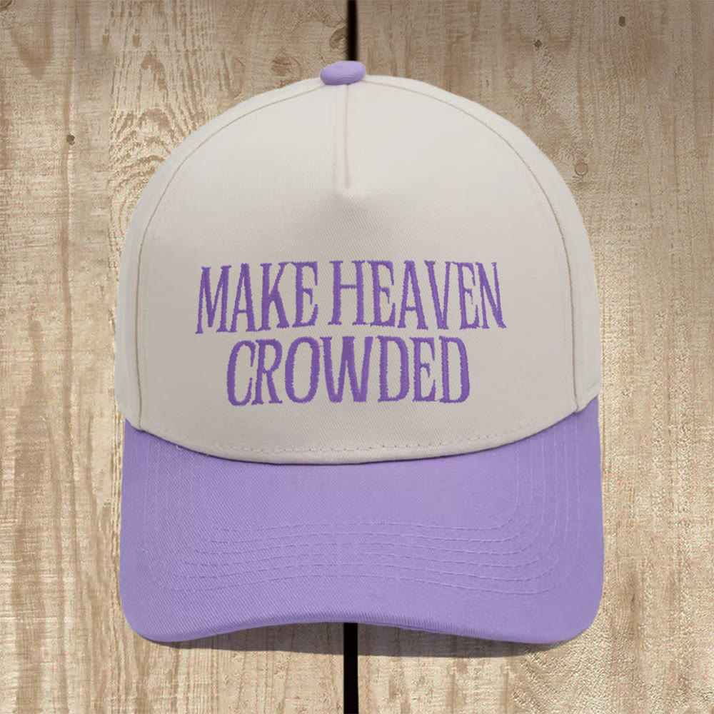 Christianartworkshop „Make Heaven Crowded“-Baseballkappe mit Struktur: Trage die Mission des Evangeliums - Lila - image 9