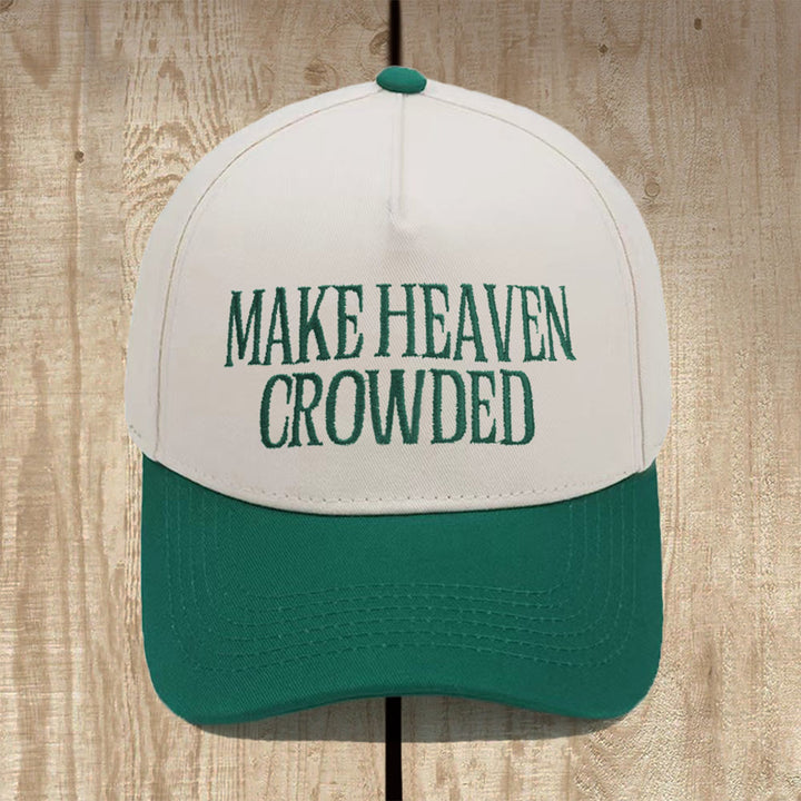 Christianartworkshop „Make Heaven Crowded“-Baseballkappe mit Struktur: Trage die Mission des Evangeliums - Dunkelgrün - image 6