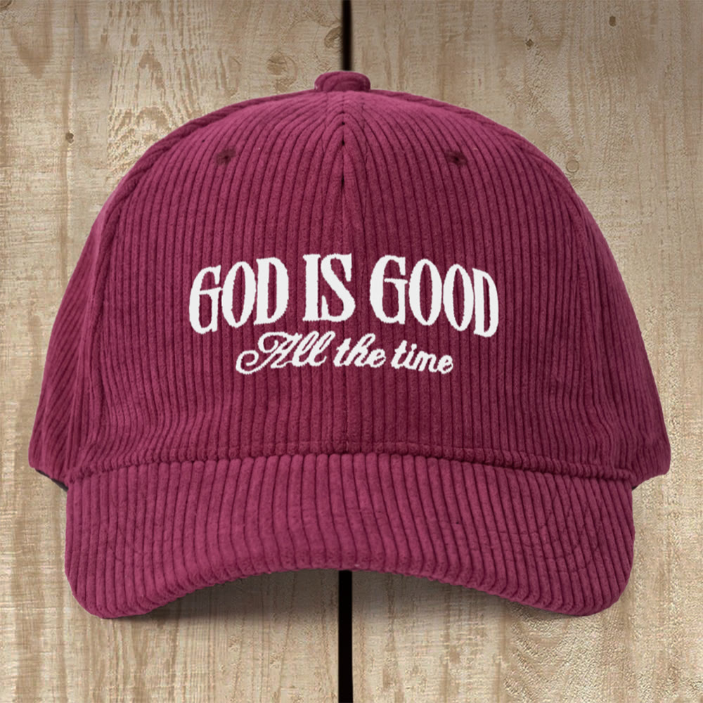 Christianartworkshop Cord-Kappe „Gott ist gut“: Eine tägliche Erinnerung an seine beständige Güte - Wein - image 0