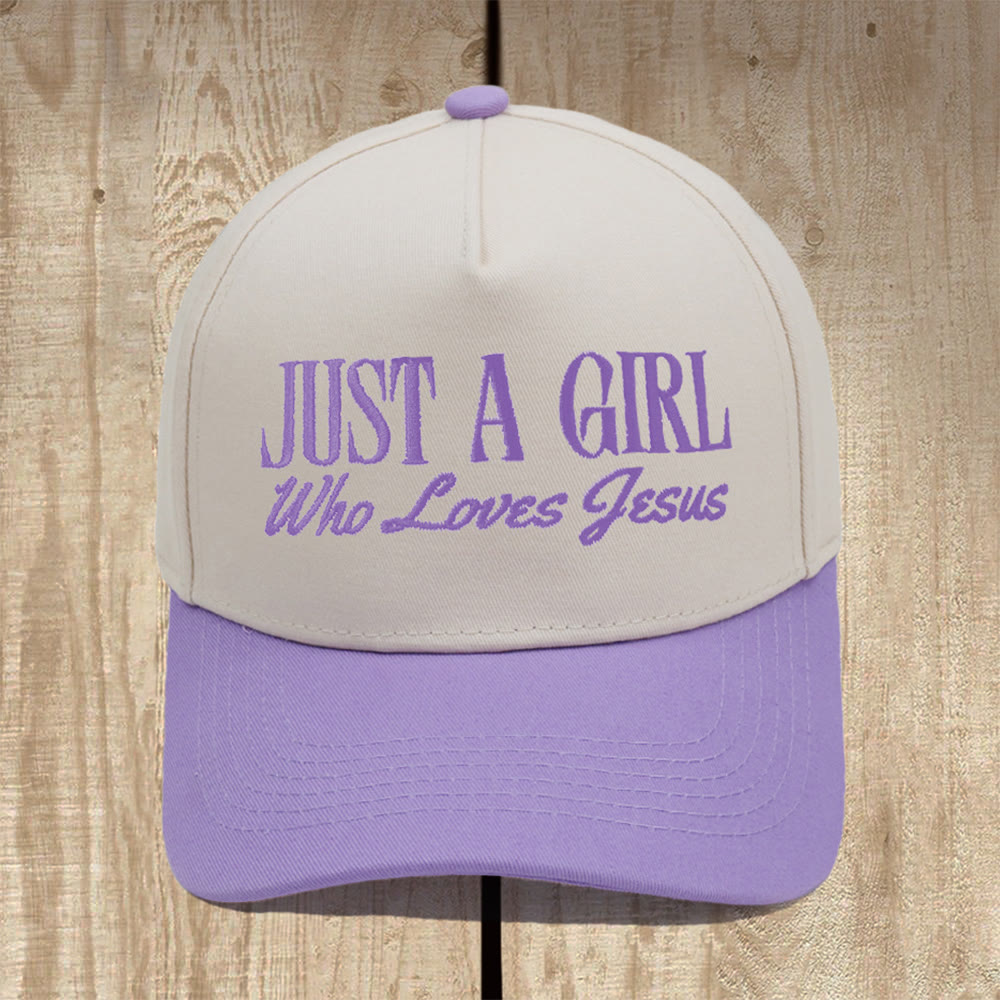 Christianartworkshop „Just A Girl Who Loves Jesus“ Baseballkappe mit Struktur: Zeigen Sie Ihre Hingabe mit Stolz - Lila - image 6