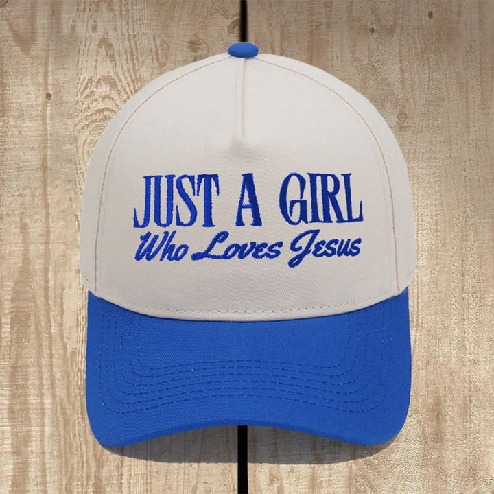 Christianartworkshop „Just A Girl Who Loves Jesus“ Baseballkappe mit Struktur: Zeigen Sie Ihre Hingabe mit Stolz - Königsblau - image 8