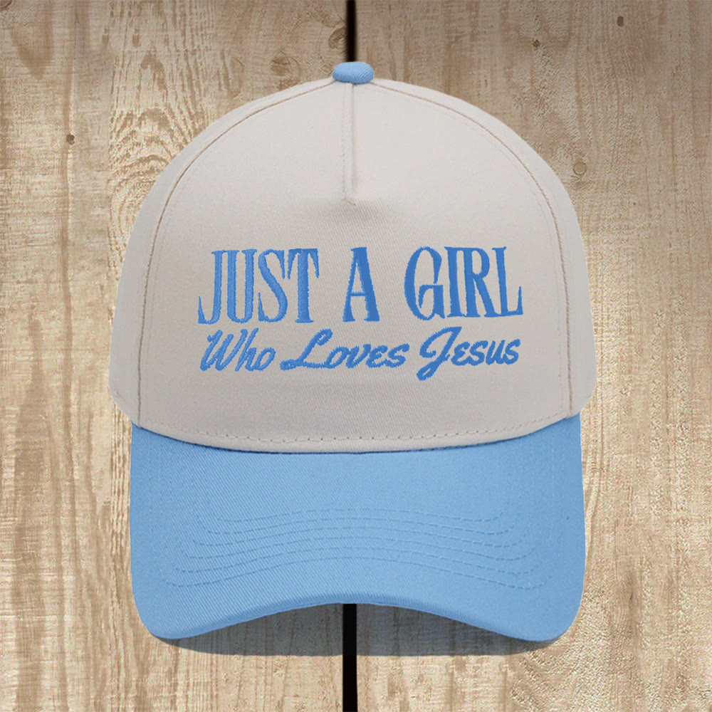 Christianartworkshop „Just A Girl Who Loves Jesus“ Baseballkappe mit Struktur: Zeigen Sie Ihre Hingabe mit Stolz - Himmelblau - image 7
