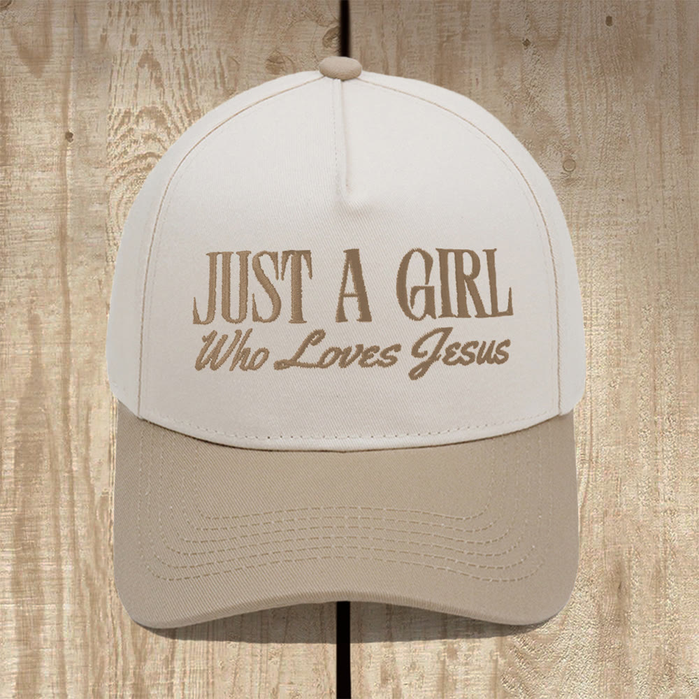 Christianartworkshop „Just A Girl Who Loves Jesus“ Baseballkappe mit Struktur: Zeigen Sie Ihre Hingabe mit Stolz - Khaki - image 5