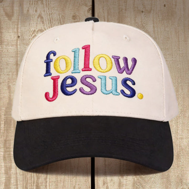 Christianartworkshop Folge Jesus – Mehrfarbige Baseballkappe mit Struktur: Trage den Ruf des Evangeliums - Schwarz - image 1