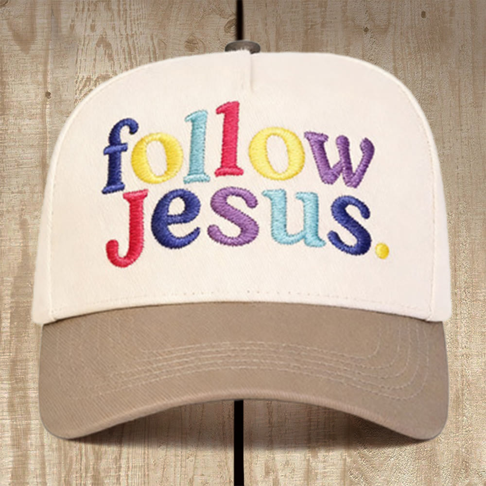 Christianartworkshop Folge Jesus – Mehrfarbige Baseballkappe mit Struktur: Trage den Ruf des Evangeliums - Khaki - image 2