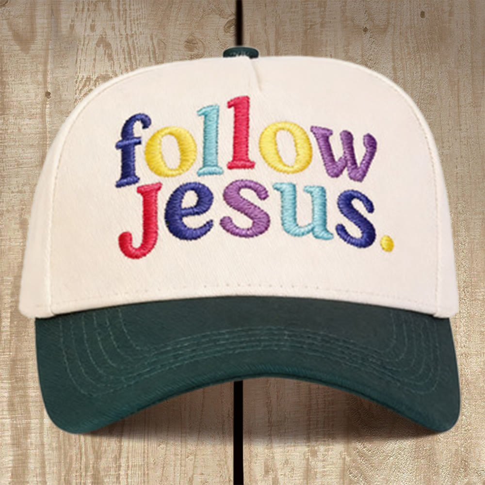 Christianartworkshop Folge Jesus – Mehrfarbige Baseballkappe mit Struktur: Trage den Ruf des Evangeliums - Dunkelgrün - image 7