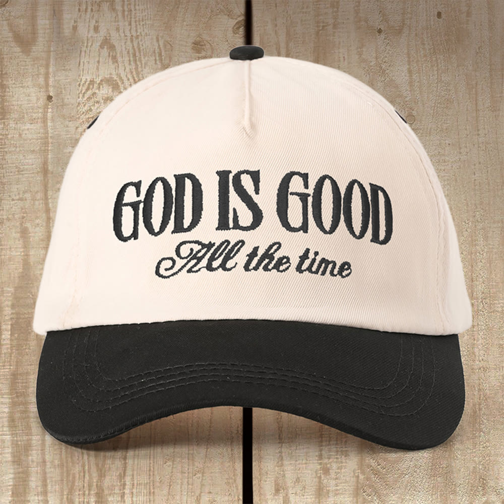 Christianartworkshop Kappe mit der Aufschrift „Gott ist gut“: Ein durchdachtes Geschenk für jeden Gläubigen - Schwarz & Beige - image 3