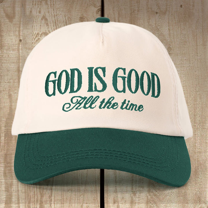 Christianartworkshop Kappe mit der Aufschrift „Gott ist gut“: Ein durchdachtes Geschenk für jeden Gläubigen - Dunkelgrün - image 0