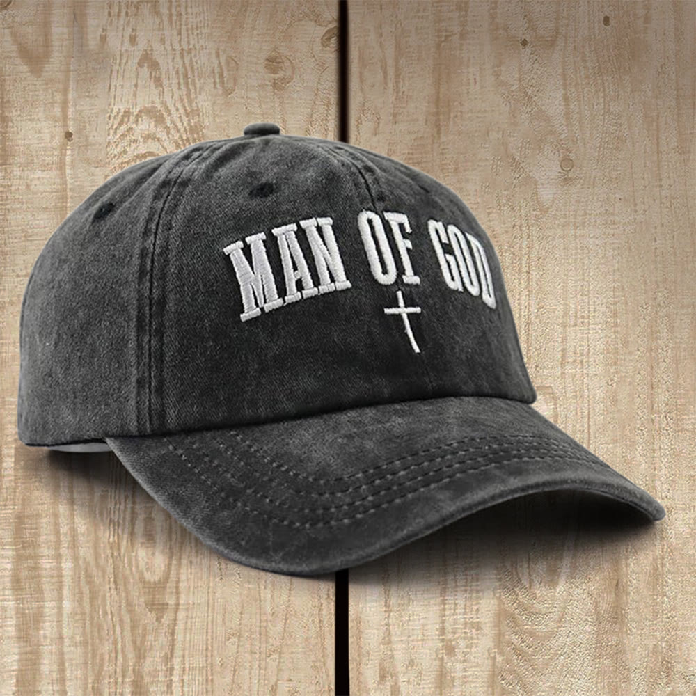 Christianartworkshop Baseballkappe aus gewaschener Baumwolle mit dem Aufdruck „Man of God“: Tragen Sie Ihre göttliche Identität mit Stolz - image 2