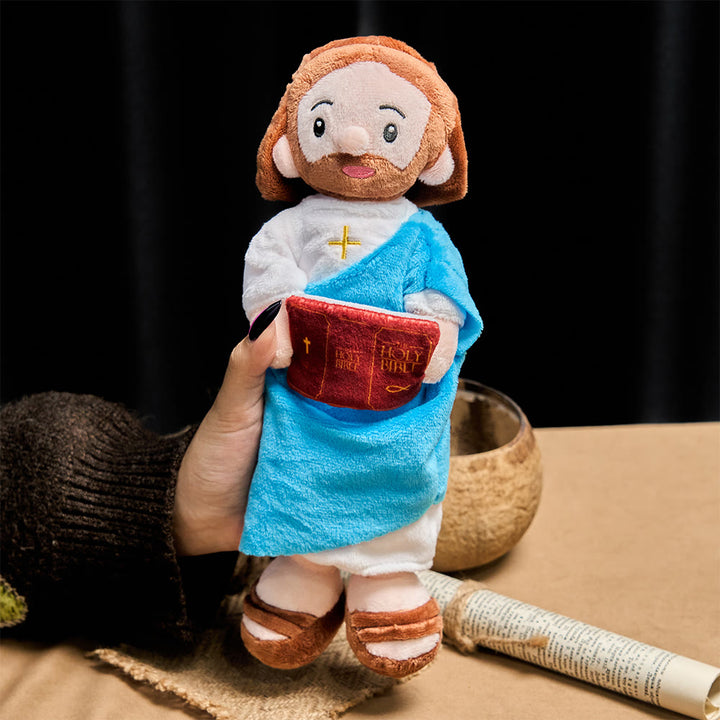 Christianartworkshop Jesus-Plüschpuppe mit Bibel: Verkörpert göttliche Weisheit und zärtlichen Trost. - image 1