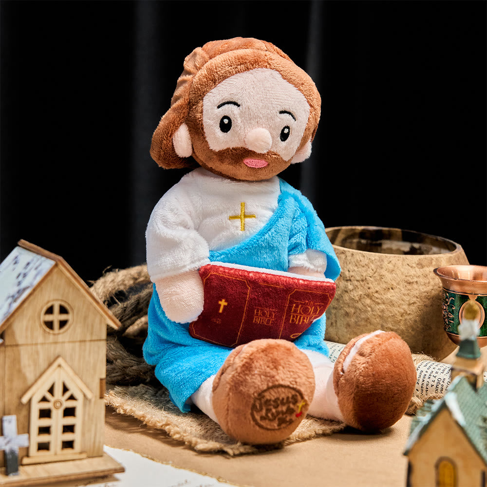 Christianartworkshop Jesus-Plüschpuppe mit Bibel: Verkörpert göttliche Weisheit und zärtlichen Trost. - image 2