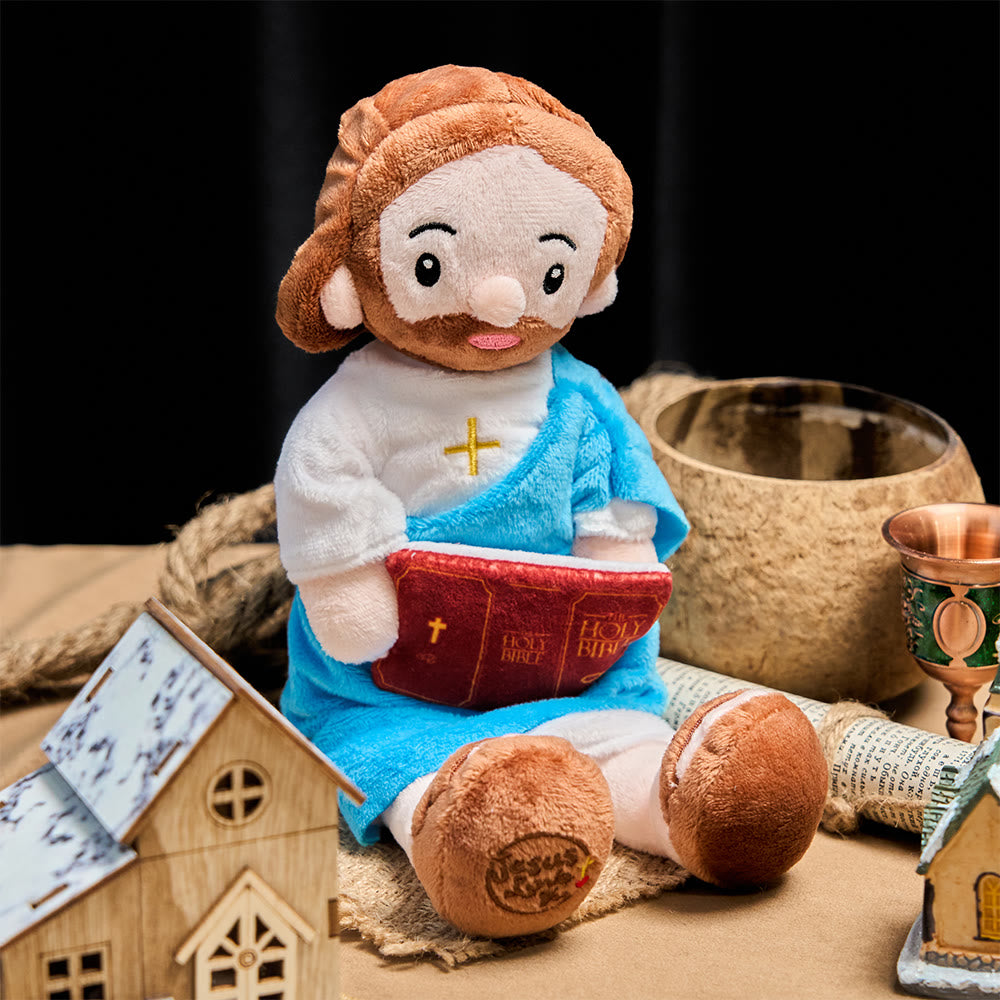 Christianartworkshop Jesus-Plüschpuppe mit Bibel: Verkörpert göttliche Weisheit und zärtlichen Trost. - Jesus - image 0