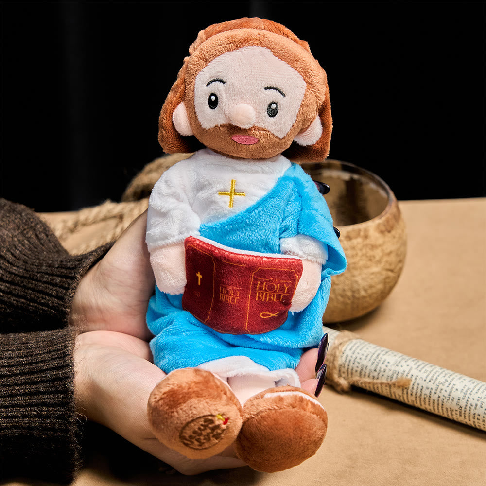 Christianartworkshop Jesus-Plüschpuppe mit Bibel: Verkörpert göttliche Weisheit und zärtlichen Trost. - image 3