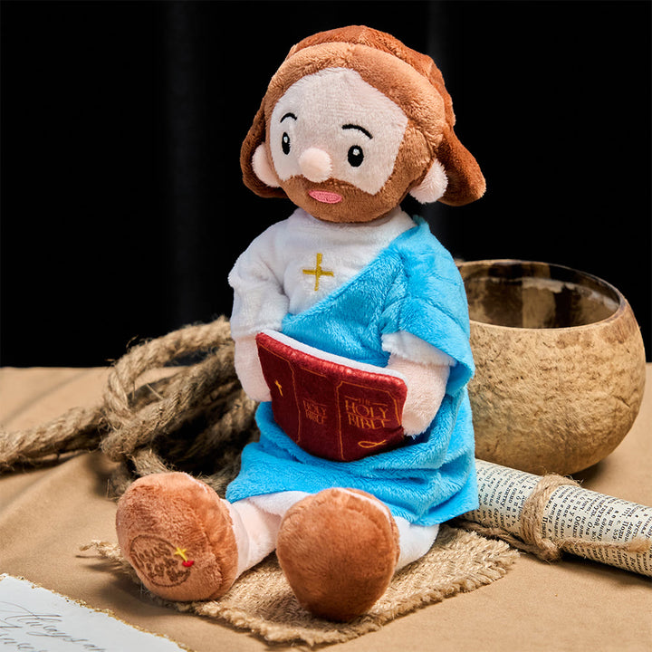 Christianartworkshop Jesus-Plüschpuppe mit Bibel: Verkörpert göttliche Weisheit und zärtlichen Trost. - image 4