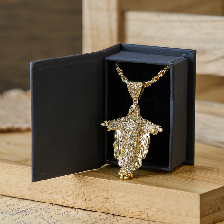 Christianartworkshop Halskette mit Jesuskreuz-Anhänger und Geschenkbox: Verkörpern Sie göttliche Kraft und unerschütterlichen Glauben. - Jesus Kreuz - image 0