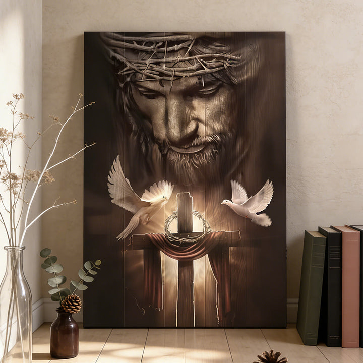 Christianartworkshop Kunstdruck „Heiliges Opfer & Taube“: Ein Symbol der erlösenden Liebe und des Friedens - image 3